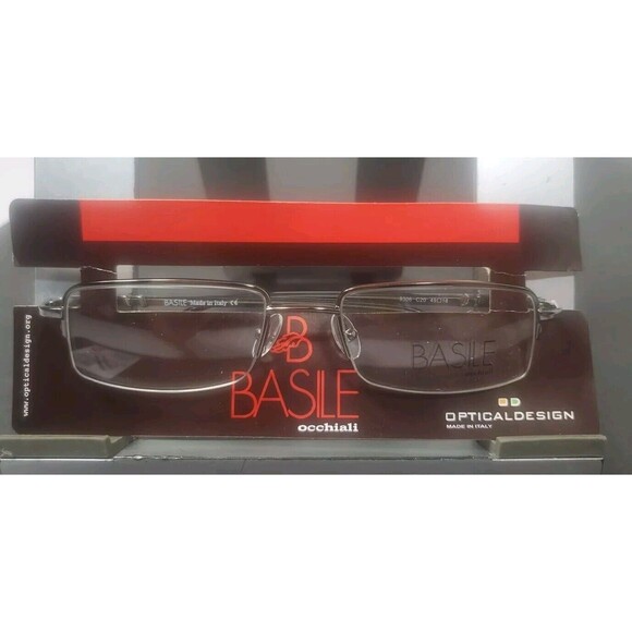 NEW BASILE Occhiali‎ 9306 SILVER EYEGLASSES Sunglasses FRAMES COL 20 49/18 Italy - Picture 1 of 9